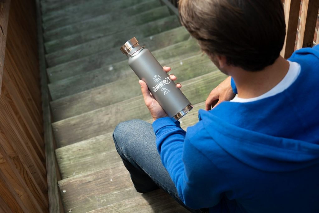 Thor Copper Vacuum Insulated 22oz Water Bottle - Lifestyle