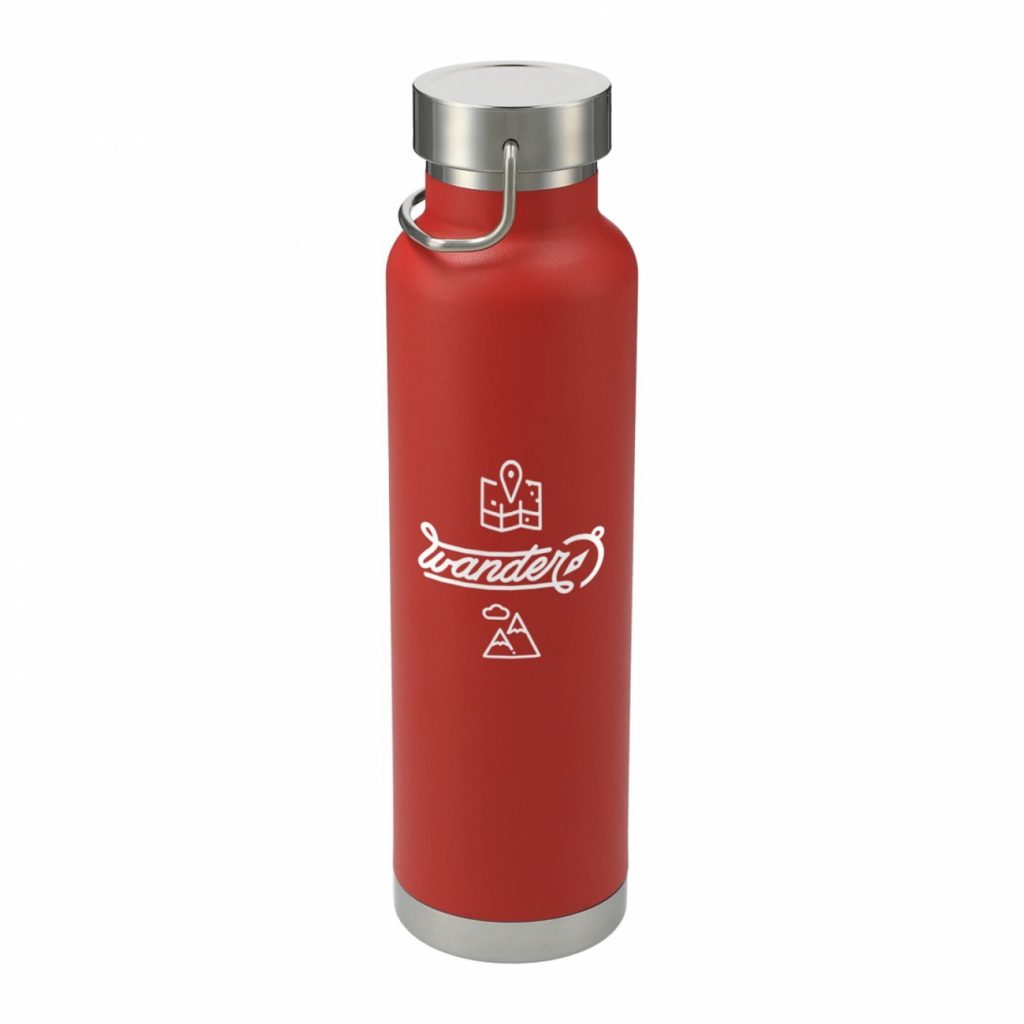 Thor Copper Vacuum Insulated 22oz Water Bottle - Red
