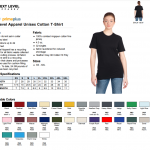 Next Level T-Shirt Specs