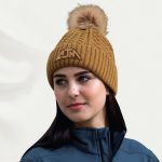 Cable-knit-custom-toque-satin-lining-fur-pom-pom