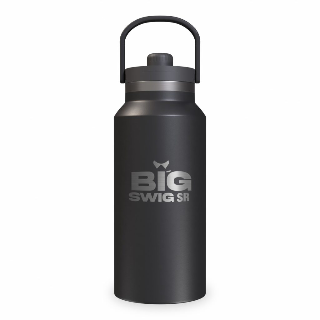 Big Swig Vacuum Insulated Powder Coated Bottle 42oz/1240ml - black
