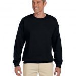 Gildan Crewneck Sweatshirt Black Front