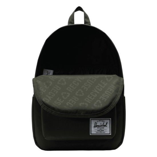 Herschel-Classic-Backpack-XL-Custom-logo-Green-Interior