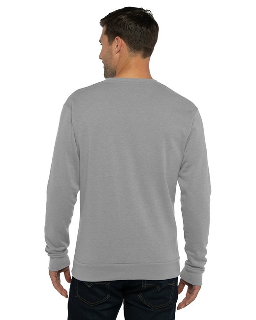 Next Level Apparel Unisex Pullover PCH Crewneck Sweatshirt Grey Back