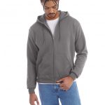 Champion Powerblend ZIppered Hoodie Dark Grey