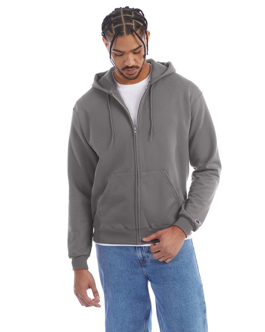 Champion Powerblend ZIppered Hoodie Dark Grey
