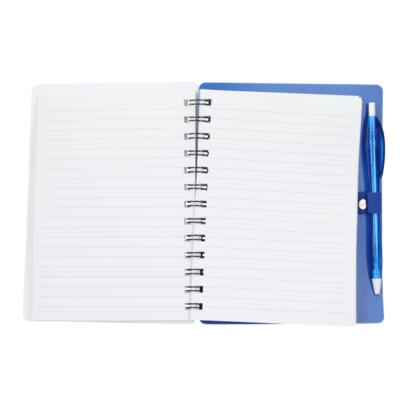 5-x-7-recycled-dual-pocket-spiral-notebook-w-pen-blue