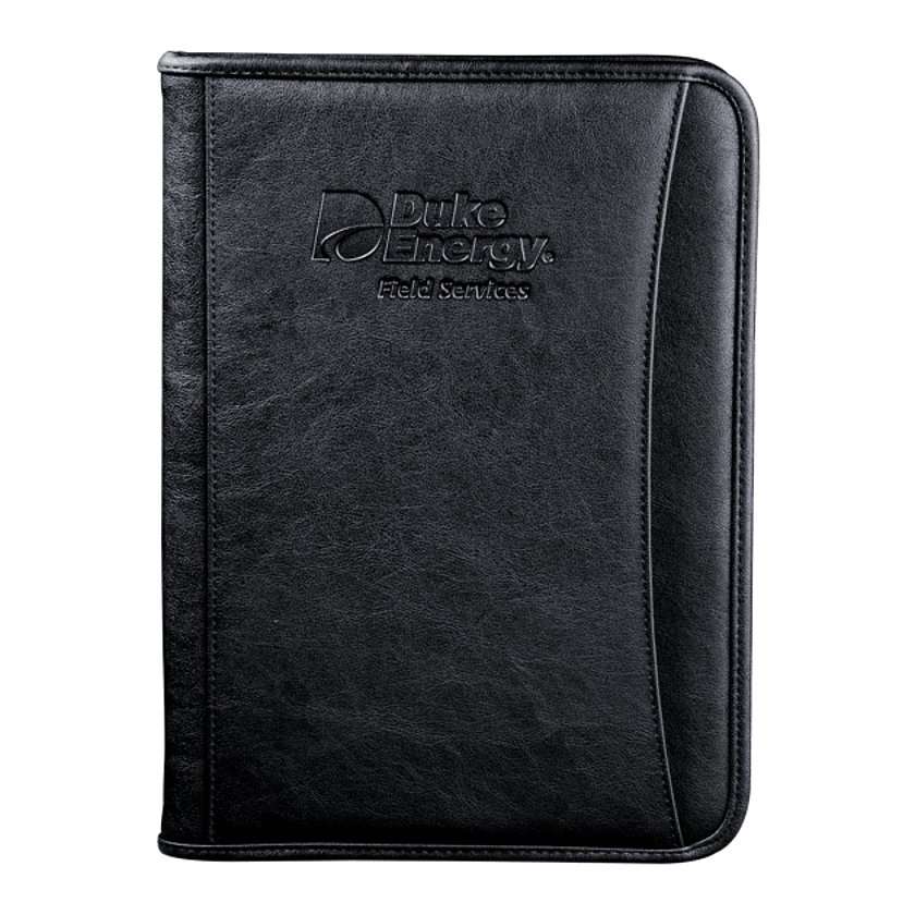 Executive DuraHyde Zippered Padfolio with FSC® Mix Paper Black