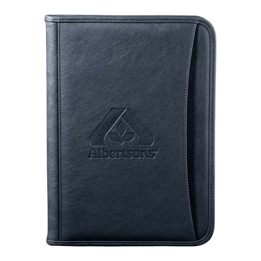 Executive DuraHyde Zippered Padfolio with FSC® Mix Paper BLUE