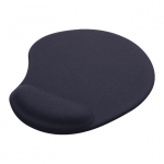 Solid Jersey Gel Mouse Pad / Wrist Rest Black