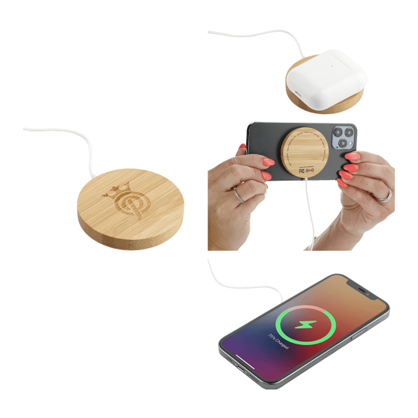bamboo magclick fast wireless charging pad group